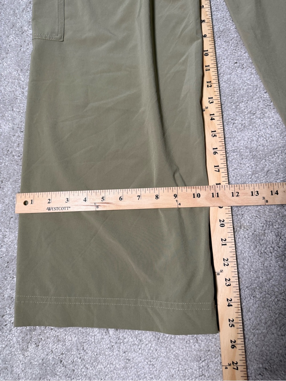 Athleta Olive Wide-Leg Cargo Pull-On Pants - Picture 3 of 8